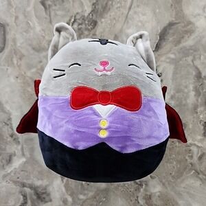 Squishmallow Kellytoy Kitty Cat Halloween Vampire Plush Stuffed Animal Toy - 10"